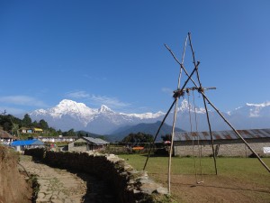 Dernière vision sur l'Annapurna avant le village de Kande.