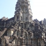 Au sommet d'Angkor wat
