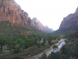 Fin de journée à Zion.