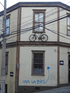 Un vélib à Valparaiso.