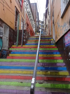 Les escaliers arc-en-ciel.