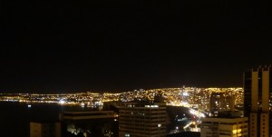 Les lumières scintillantes de Valparaiso.