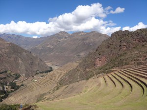 Les terrasses incas de la vallée de Pisac.