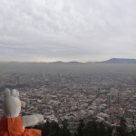 Santiago et son nuage de pollution.